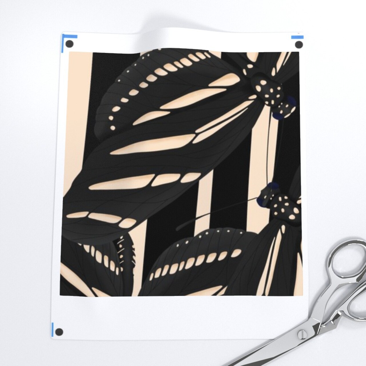 Striped Butterfly Zebra Maximalist Whimsical Scattered Custom Printed Fabric by Spoonflower Various Fabrics by the Yard or Fat Quarter